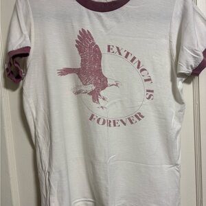Large Stoned Immaculate Maroon and White Tee